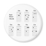Basic Minor Chords Fridge Magnet
