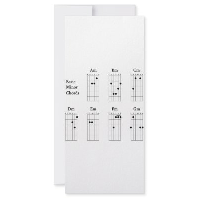 Basic Minor Chords Full Color Rack Card by STUDENT_X
