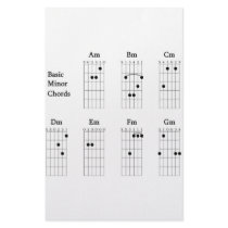 Basic Minor Chords Stationery Paper