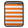 Basic Orange and White Stripes Pattern Ipad Sleeve