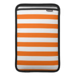 Basic Orange and White Stripes Pattern Sleeve For Macbook Air