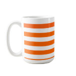 Basic Orange and White Stripes Pattern Coffee Mug