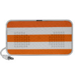 Basic Orange and White Stripes Pattern Pc Speakers