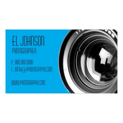 Basic Photography Business Card (Cotton Candy) (front side)