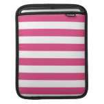 Basic Pink and White Stripes Pattern Ipad Sleeve