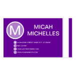 basic purple bubbles business cards