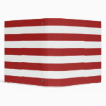 Basic Red and White Stripes Pattern Binders