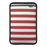 Basic Red and White Stripes Pattern Sleeves For Macbook Air