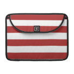 Basic Red and White Stripes Pattern Sleeves For Macbooks