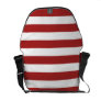 Basic Red and White Stripes Pattern Commuter Bags