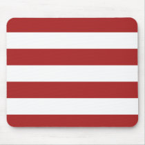 Basic Red and White Stripes Pattern Mouse Pad