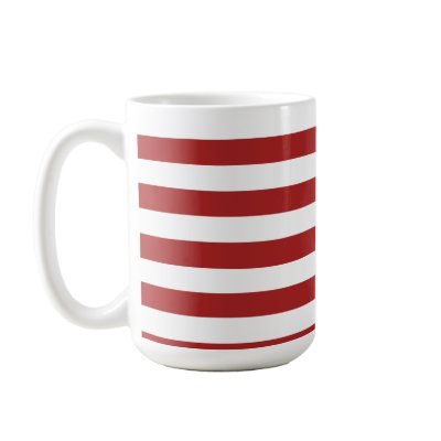 Basic Red and White Stripes Pattern Mug by AbbyCastro