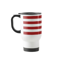 Basic Red and White Stripes Pattern Mugs