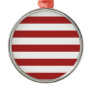 Basic Red and White Stripes Pattern Christmas Ornaments