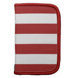 Basic Red and White Stripes Pattern Folio Planners