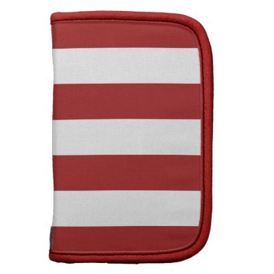 Basic Red and White Stripes Pattern Folio Planners by AbbyCastro