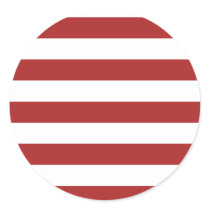 Basic Red and White Stripes Pattern Sticker