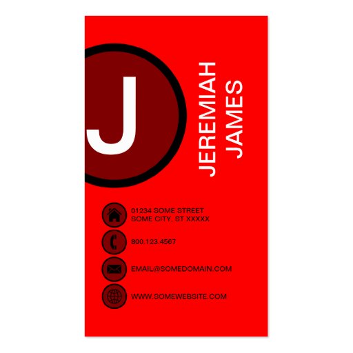 basic red bubble business cards (back side)
