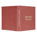 Basic Red Denim Print Notebook Avery Binder