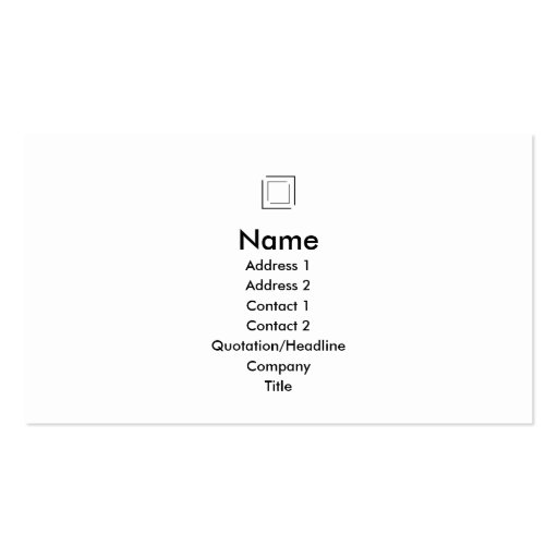 Basic - Squares - Black Business Card Template (front side)