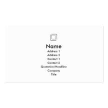 Basic - Squares - Black Business Card Template