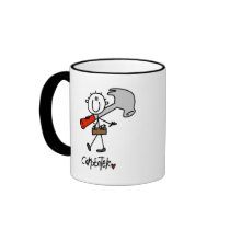 Basic Stick Figure Carpenter Tshirts and Gifts mugs by stick_figures Basic Stick Figure Carpenter Tshirts and Gifts mugs