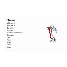 Basic Stick Figure Dentist Business Cards