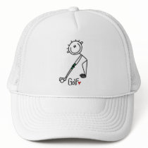 Basic Stick Figure Golf T-shirts and Gifts Trucker Hats