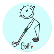 Basic Stick Figure Golf T-shirts and Gifts stickers