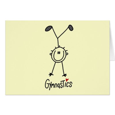 Basic Stick Figure Gymnastics Tshirts and Gifts Card by stick_figures