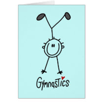 Basic Stick Figure Gymnastics Tshirts and Gifts Card