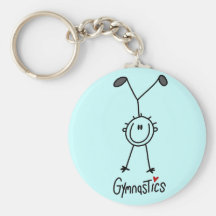 Basic Stick Figure Gymnastics Tshirts and Gifts Key Chains