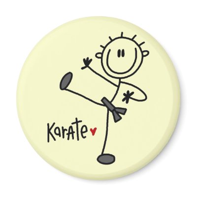 Basic Stick Figure Karate T-shirts and Gifts Fridge Magnets by stick_figures