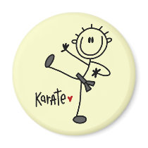 Basic Stick Figure Karate T-shirts and Gifts magnets