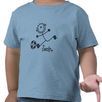 I Love Soccer Stick Figure T-shirt