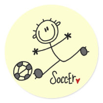 Basic Stick Figure Soccer T-shirts and Gifts stickers by stick_figures Basic Stick Figure Soccer T-shirts and Gifts stickers
