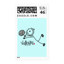Basic Stick Figure Volleyball Tshirts and Gifts Stamp