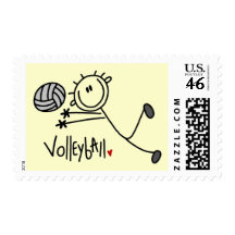 Basic Stick Figure Volleyball Tshirts and Gifts Postage
