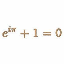 Basic T-Shirt: Euler's identity small. brown embroidered shirts by dantopa Basic T-Shirt: Euler's identity small. brown embroidered shirts
