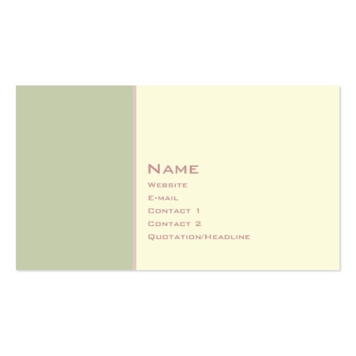 Basic Two Color 3 Business Card Template (front side)