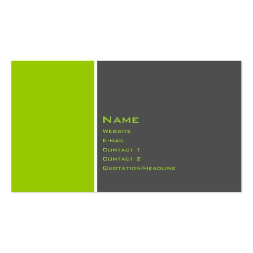 Basic Two Color Business Card Template