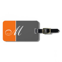 Basic Two Color Orange luggage tags
