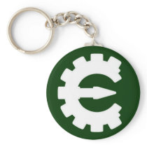 Basic White Logo Keychains