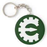Basic White Logo Keychains