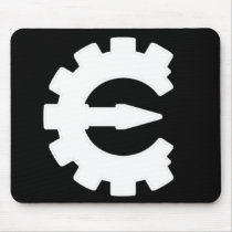 Basic White Logo Mouse Pads