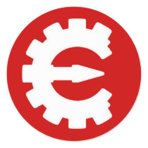 Basic White Logo Sticker