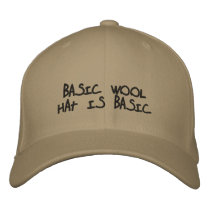 Basic wool hat is basic. embroidered hat