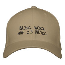 Basic wool hat is basic. embroidered hat