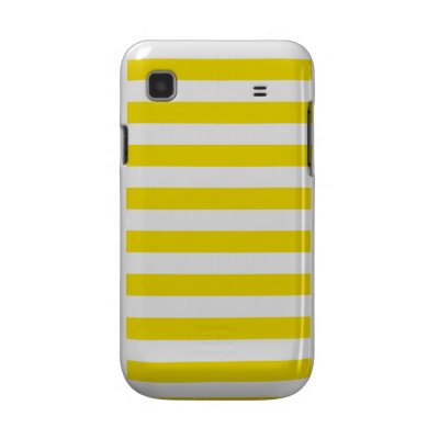 Basic Yellow and White Stripes Pattern Samsung Galaxy S Cover by AbbyCastro