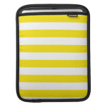 Basic Yellow and White Stripes Pattern Sleeve For Ipads